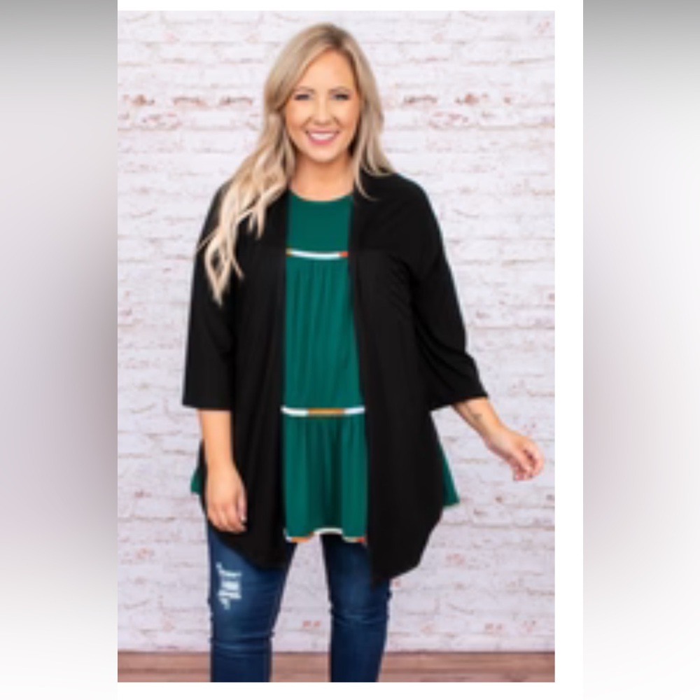 Chic Soul Black 2X cardigan